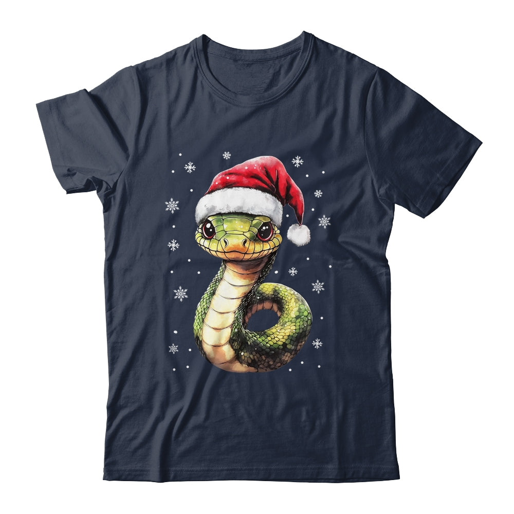 Funny Xmas Snake Lovers Christmas Snake Santa Hat Men Women Shirt & Sweatshirt | siriusteestore