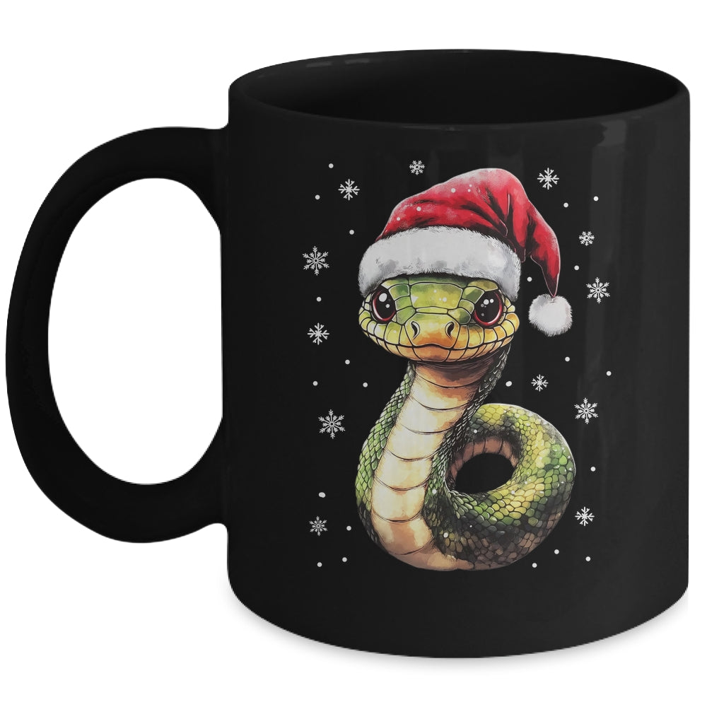 Funny Xmas Snake Lovers Christmas Snake Santa Hat Men Women Mug | siriusteestore