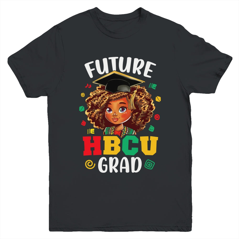 Future HBCU Grad Black Girl Kids Afro Black History Month Youth Shirt | siriusteestore