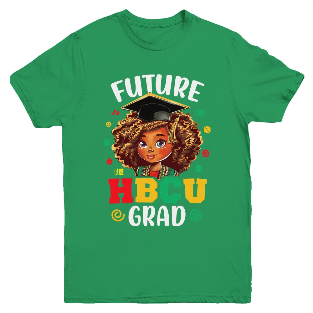 Future HBCU Grad Black Girl Kids Afro Black History Month Youth Shirt | siriusteestore
