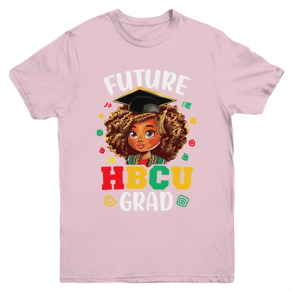 Future HBCU Grad Black Girl Kids Afro Black History Month Youth Shirt | siriusteestore