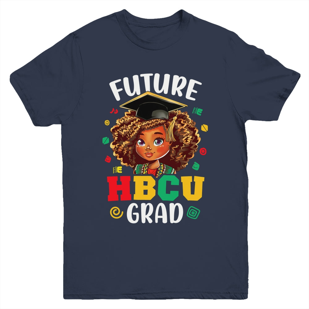 Future HBCU Grad Black Girl Kids Afro Black History Month Youth Shirt | siriusteestore