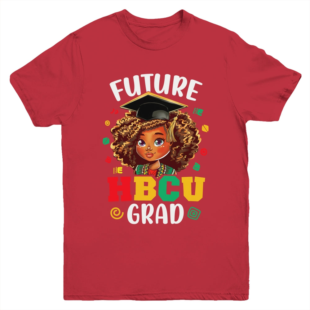 Future HBCU Grad Black Girl Kids Afro Black History Month Youth Shirt | siriusteestore