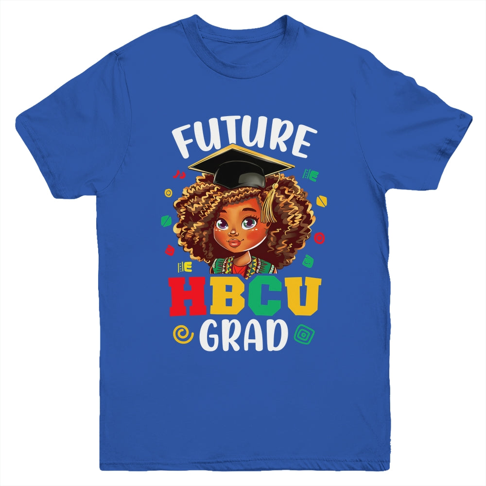 Future HBCU Grad Black Girl Kids Afro Black History Month Youth Shirt | siriusteestore
