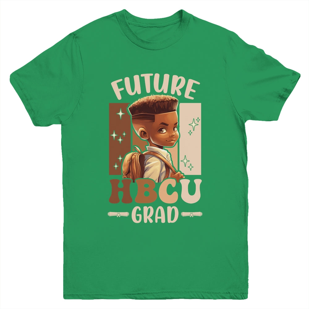 Future HBCU Grad Kids Black Boy Afro Black History Month Youth Shirt | siriusteestore