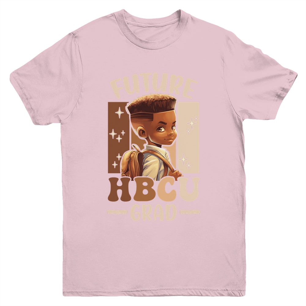 Future HBCU Grad Kids Black Boy Afro Black History Month Youth Shirt | siriusteestore