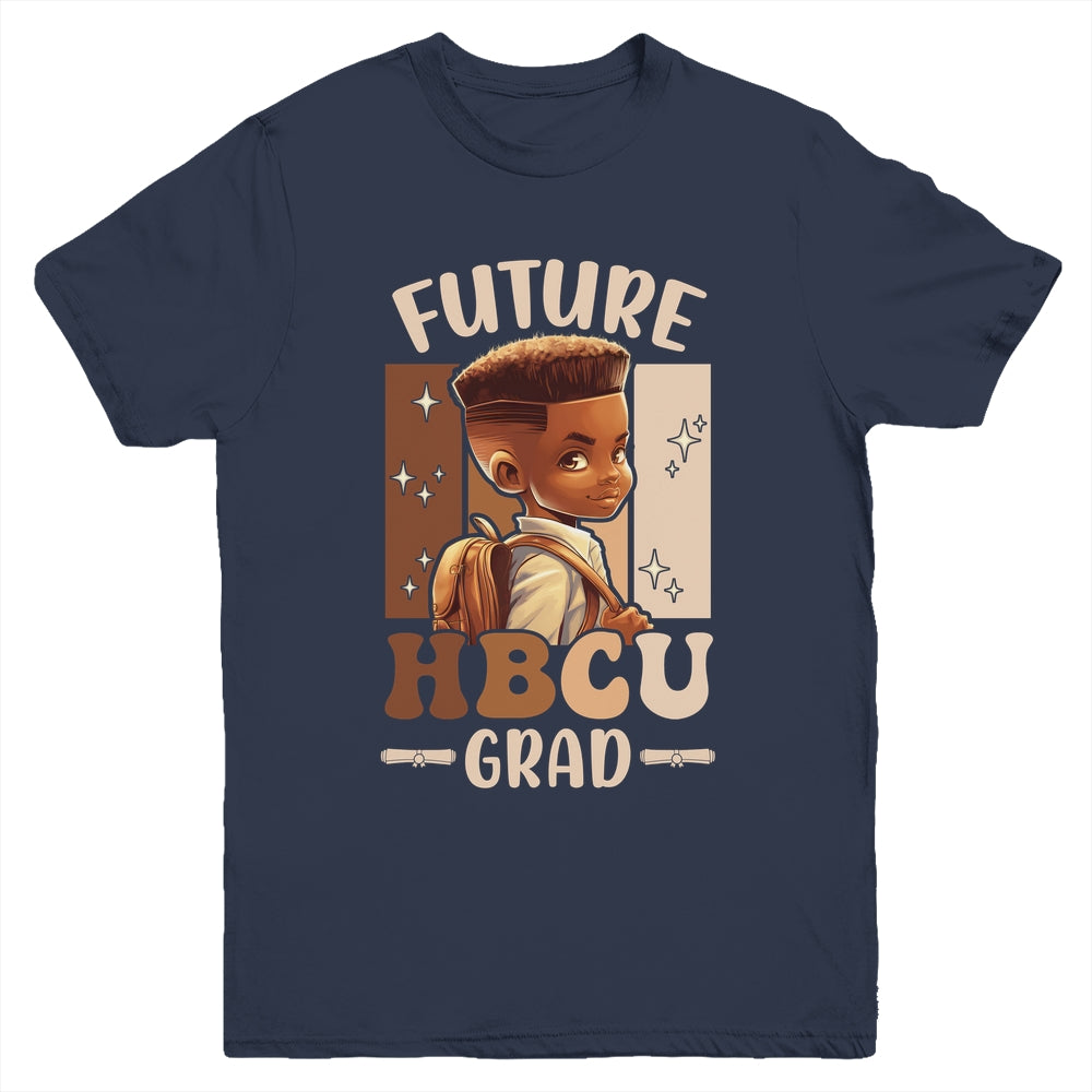 Future HBCU Grad Kids Black Boy Afro Black History Month Youth Shirt | siriusteestore