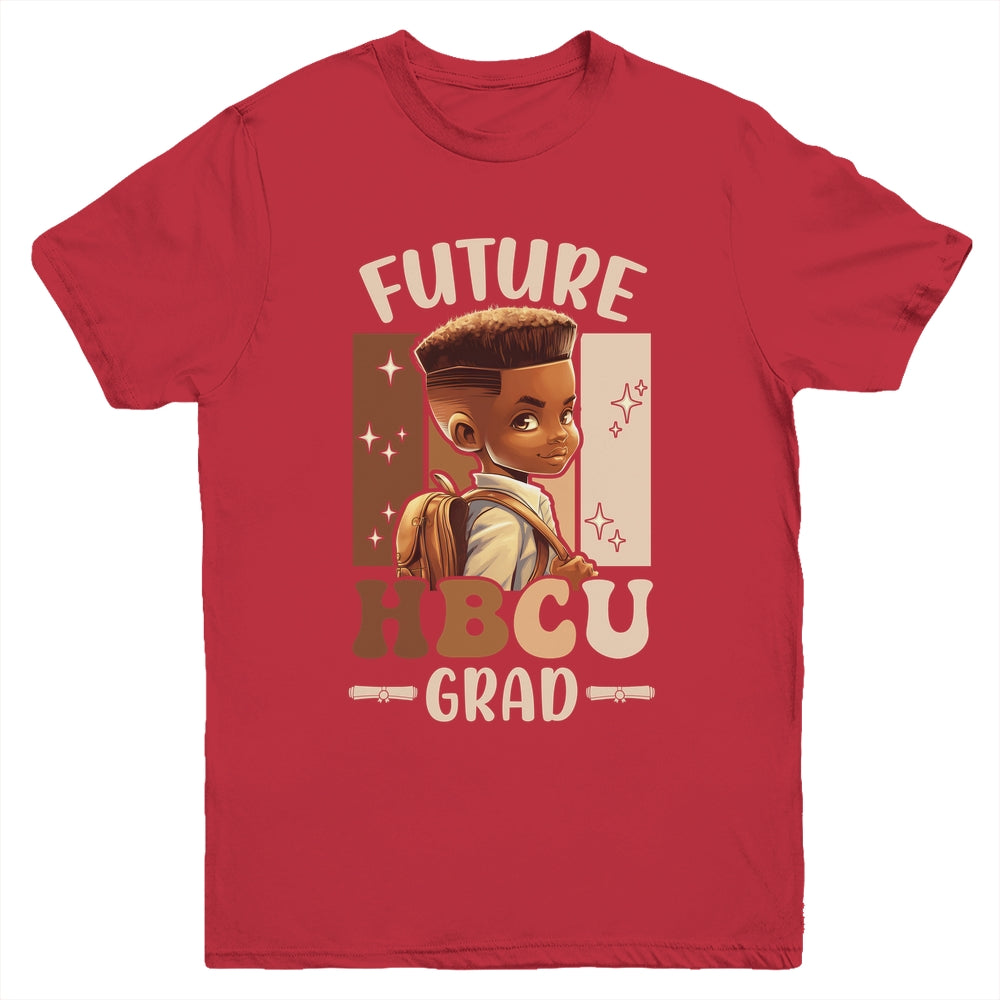 Future HBCU Grad Kids Black Boy Afro Black History Month Youth Shirt | siriusteestore