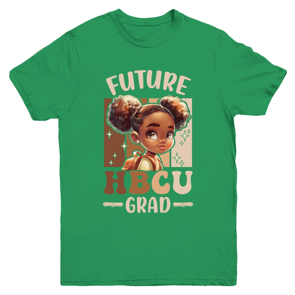 Future HBCU Grad Kids Black Girl Afro Black History Month Youth Shirt | siriusteestore