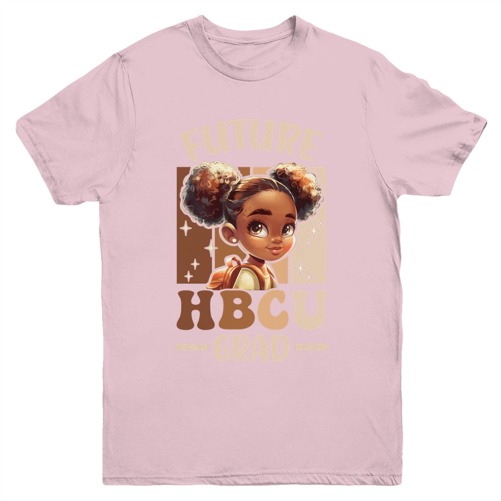 Future HBCU Grad Kids Black Girl Afro Black History Month Youth Shirt | siriusteestore