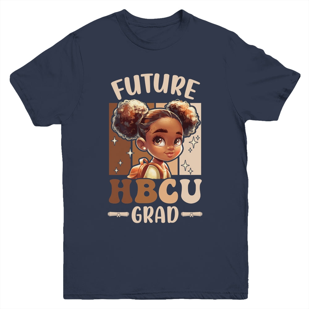 Future HBCU Grad Kids Black Girl Afro Black History Month Youth Shirt | siriusteestore