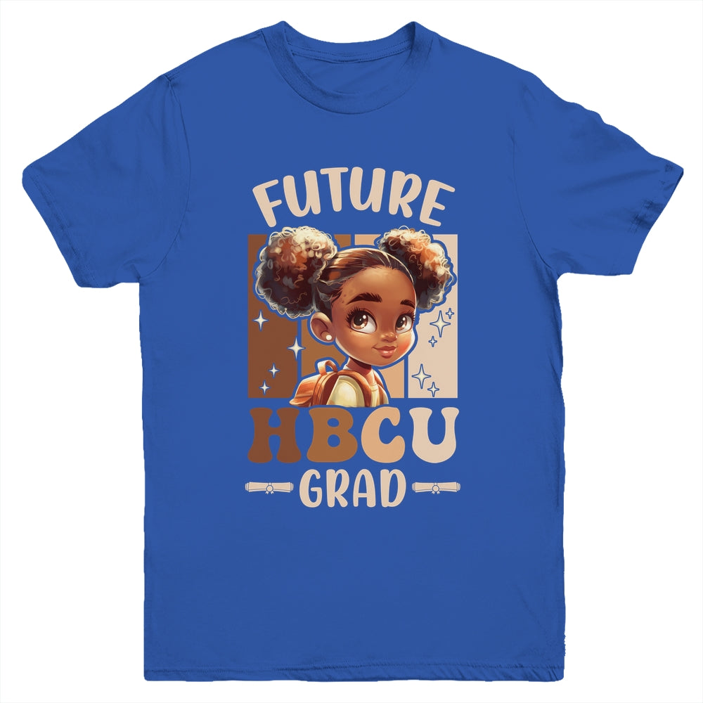 Future HBCU Grad Kids Black Girl Afro Black History Month Youth Shirt | siriusteestore