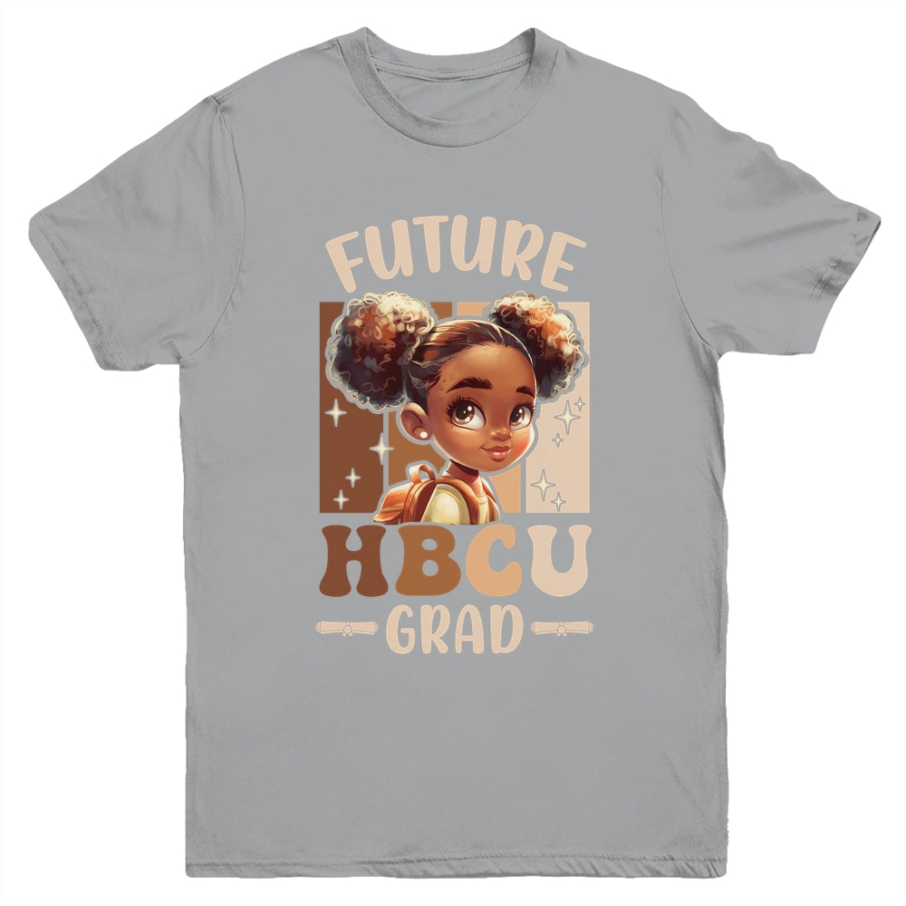 Future HBCU Grad Kids Black Girl Afro Black History Month Youth Shirt | siriusteestore