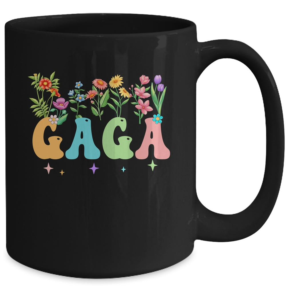 Gaga Women Wildflower Floral Design Gaga Mothers Day Mug | siriusteestore