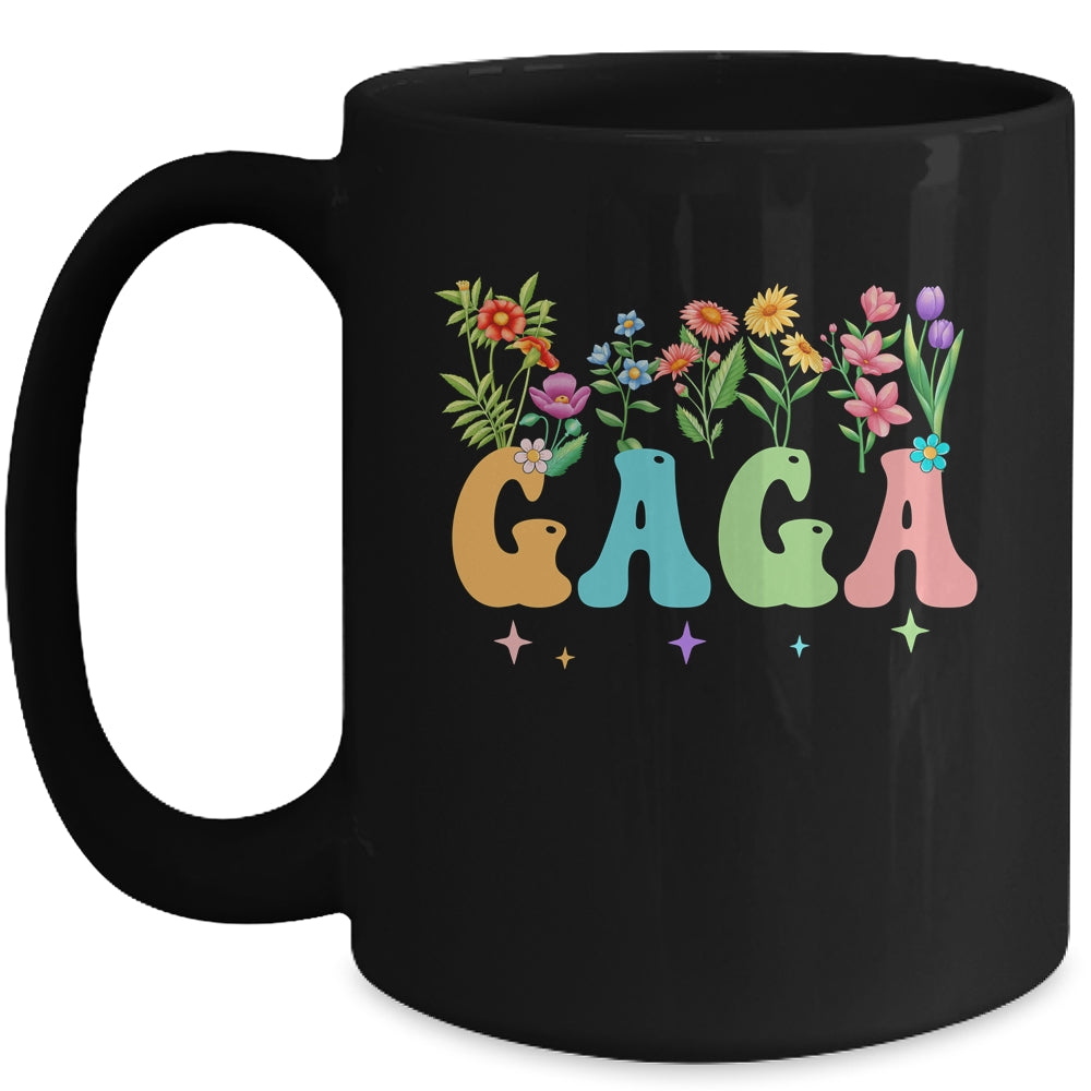 Gaga Women Wildflower Floral Design Gaga Mothers Day Mug | siriusteestore