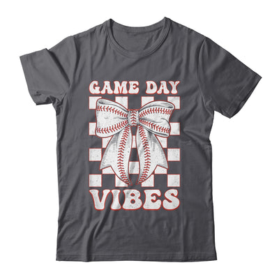 Game Day Vibes Coquette Bow Baseball Mama Mom Baseball Shirt & Tank Top | siriusteestore