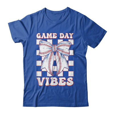Game Day Vibes Coquette Bow Baseball Mama Mom Baseball Shirt & Tank Top | siriusteestore
