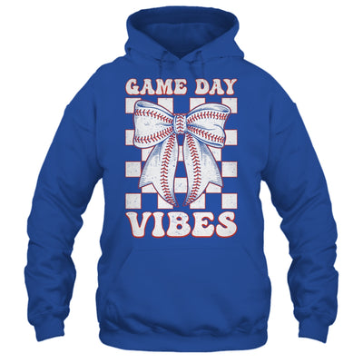 Game Day Vibes Coquette Bow Baseball Mama Mom Baseball Shirt & Tank Top | siriusteestore