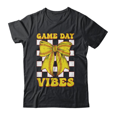 Game Day Vibes Coquette Bow Softball Mama Softball Girl Shirt & Tank Top | siriusteestore