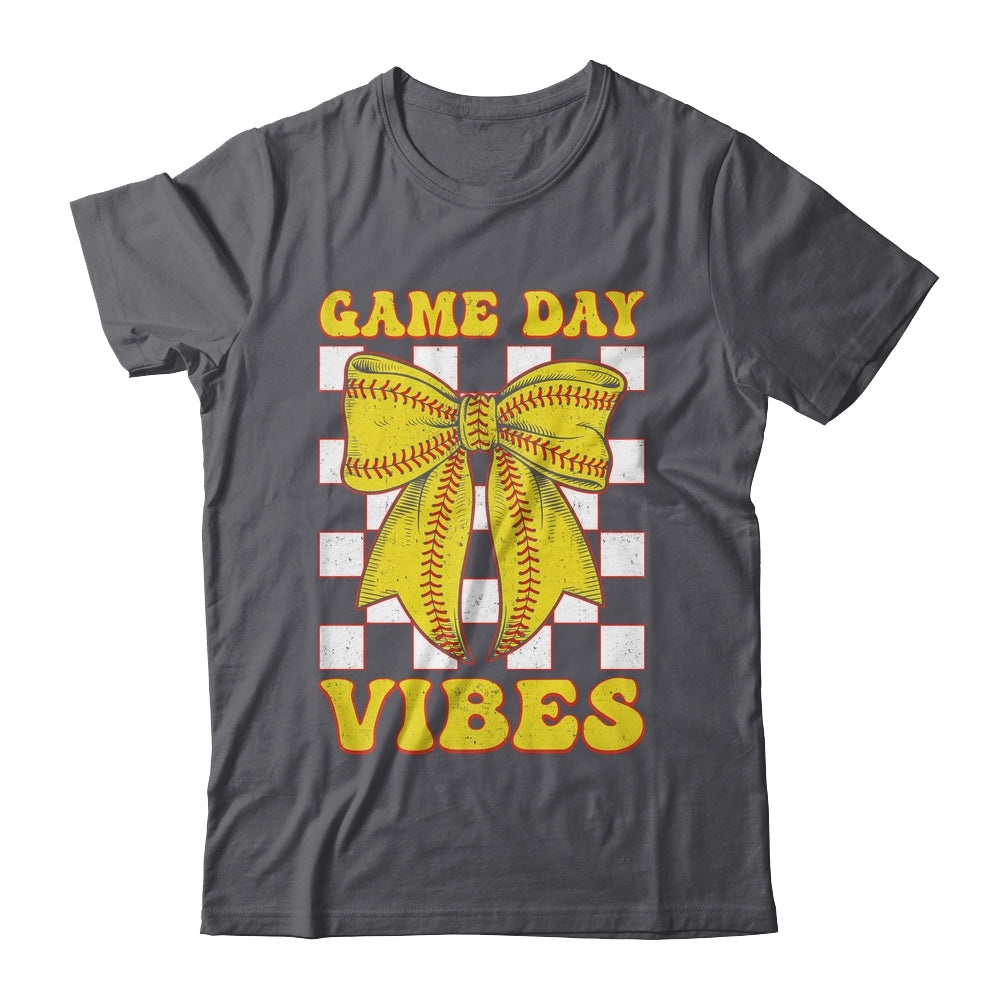 Game Day Vibes Coquette Bow Softball Mama Softball Girl Shirt & Tank Top | siriusteestore