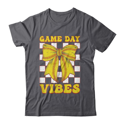 Game Day Vibes Coquette Bow Softball Mama Softball Girl Shirt & Tank Top | siriusteestore