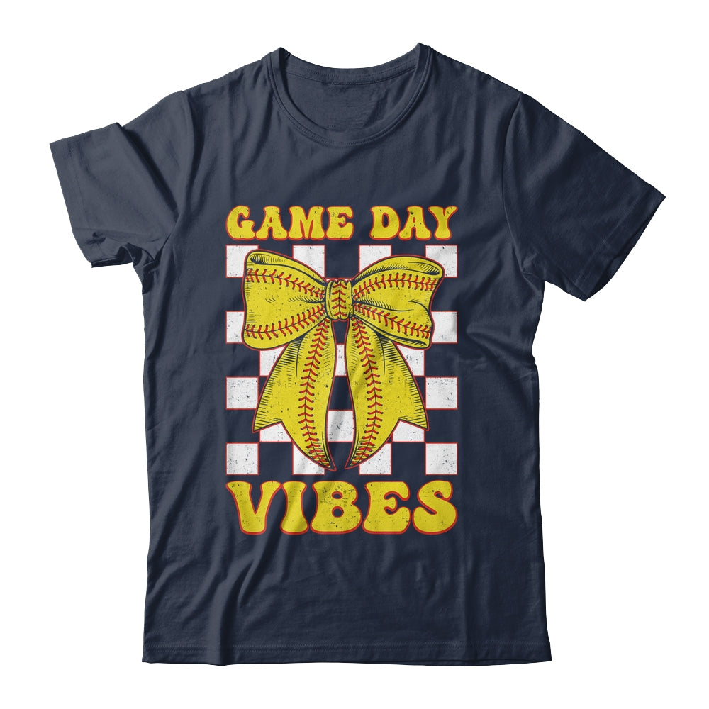 Game Day Vibes Coquette Bow Softball Mama Softball Girl Shirt & Tank Top | siriusteestore