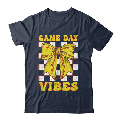 Game Day Vibes Coquette Bow Softball Mama Softball Girl Shirt & Tank Top | siriusteestore