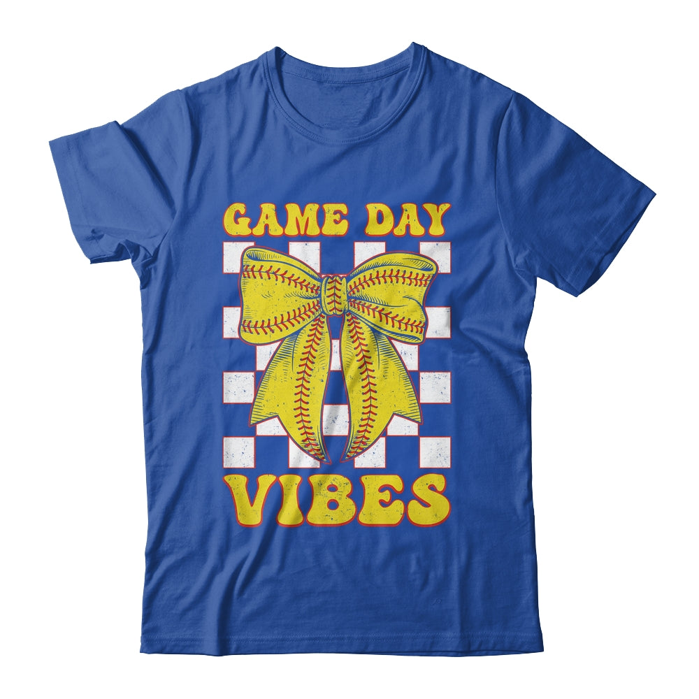 Game Day Vibes Coquette Bow Softball Mama Softball Girl Shirt & Tank Top | siriusteestore