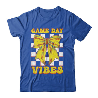 Game Day Vibes Coquette Bow Softball Mama Softball Girl Shirt & Tank Top | siriusteestore
