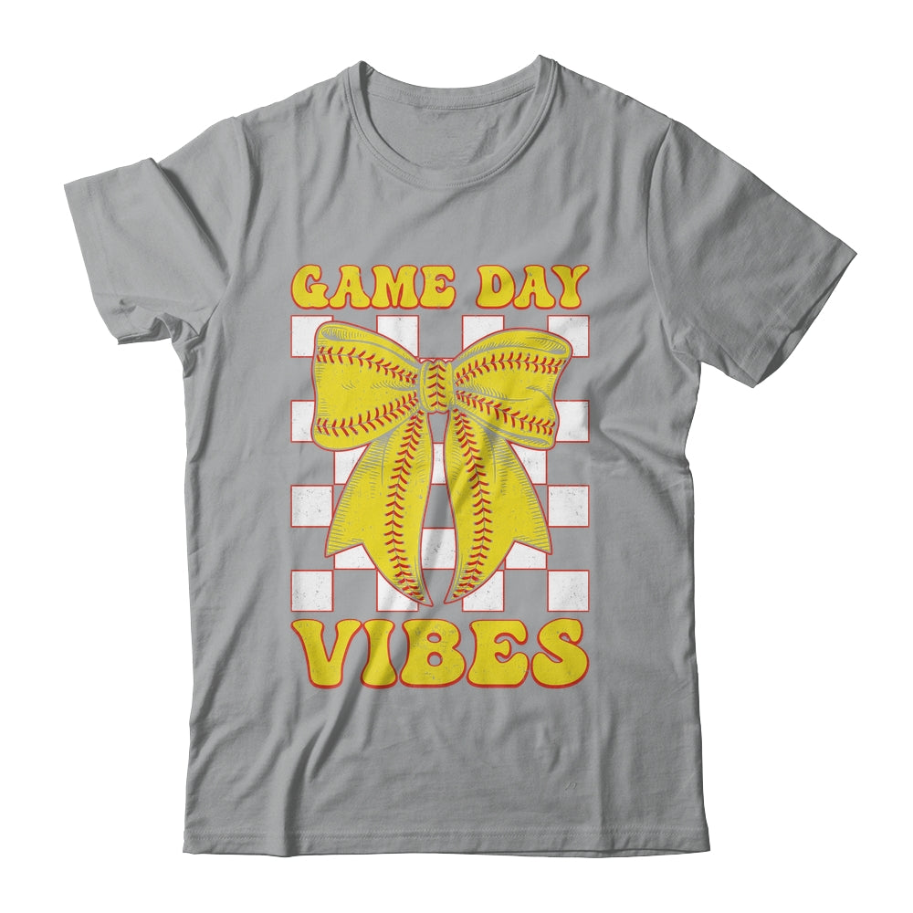 Game Day Vibes Coquette Bow Softball Mama Softball Girl Shirt & Tank Top | siriusteestore