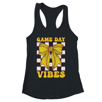 Game Day Vibes Coquette Bow Softball Mama Softball Girl Shirt & Tank Top | siriusteestore