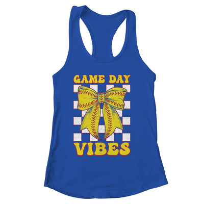 Game Day Vibes Coquette Bow Softball Mama Softball Girl Shirt & Tank Top | siriusteestore