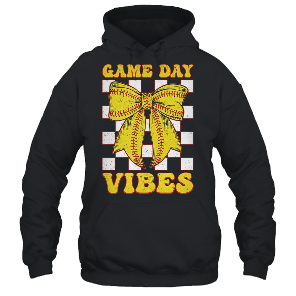 Game Day Vibes Coquette Bow Softball Mama Softball Girl Shirt & Tank Top | siriusteestore