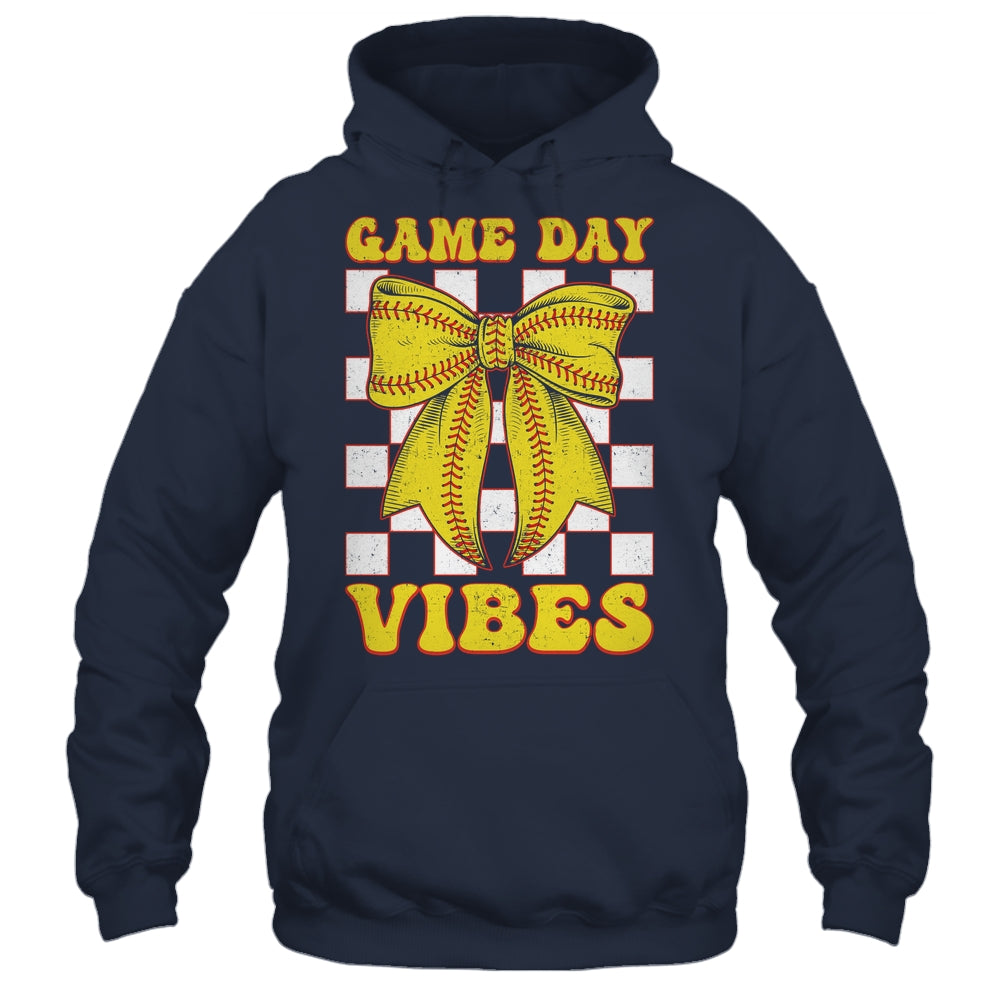 Game Day Vibes Coquette Bow Softball Mama Softball Girl Shirt & Tank Top | siriusteestore