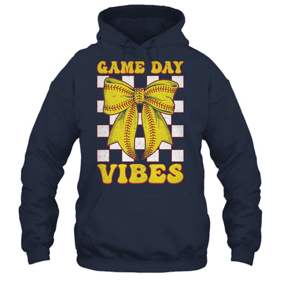 Game Day Vibes Coquette Bow Softball Mama Softball Girl Shirt & Tank Top | siriusteestore