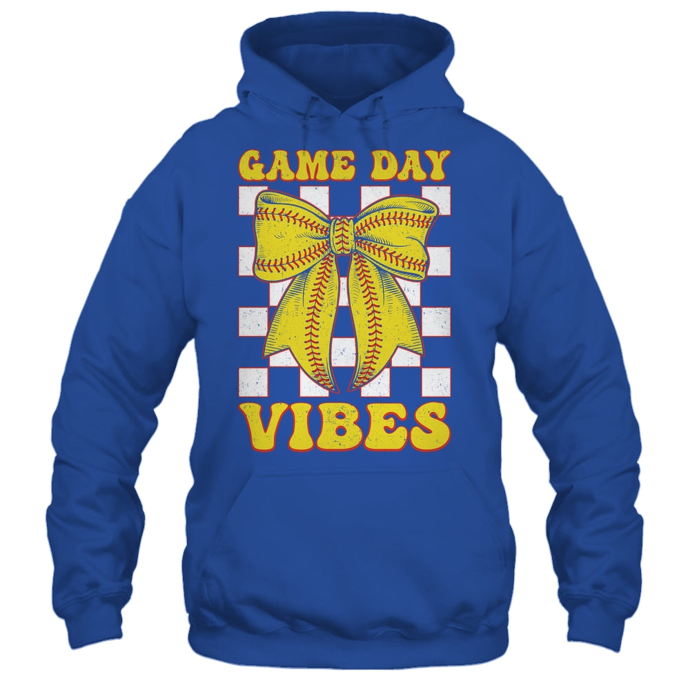 Game Day Vibes Coquette Bow Softball Mama Softball Girl Shirt & Tank Top | siriusteestore