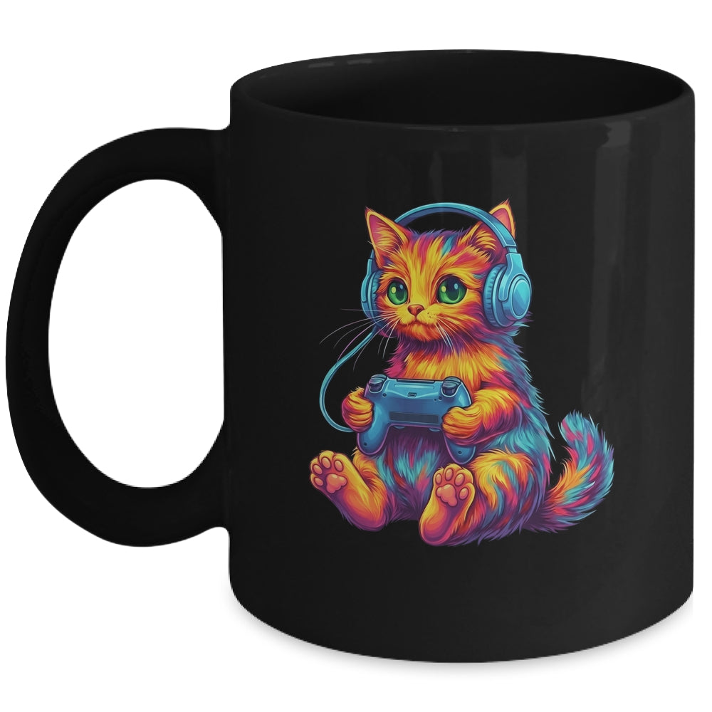 Gamer Cat Video Games Boys Teen Men Girls Funny Gaming Cat Mug | siriusteestore
