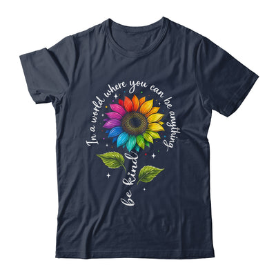 Gay Rainbow Sunflower Be Kind LGBT Pride Flower Women Men Shirt & Tank Top | siriusteestore