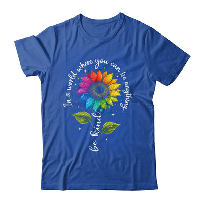 Gay Rainbow Sunflower Be Kind LGBT Pride Flower Women Men Shirt & Tank Top | siriusteestore