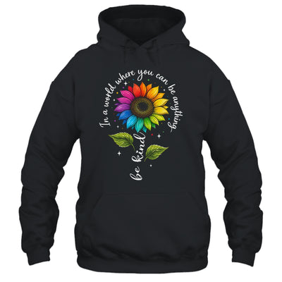 Gay Rainbow Sunflower Be Kind LGBT Pride Flower Women Men Shirt & Tank Top | siriusteestore