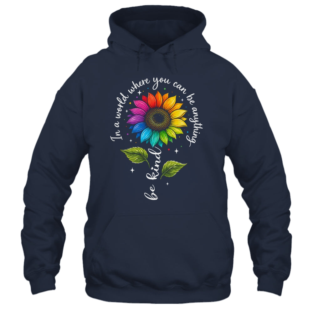 Gay Rainbow Sunflower Be Kind LGBT Pride Flower Women Men Shirt & Tank Top | siriusteestore
