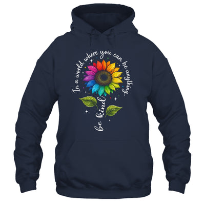 Gay Rainbow Sunflower Be Kind LGBT Pride Flower Women Men Shirt & Tank Top | siriusteestore