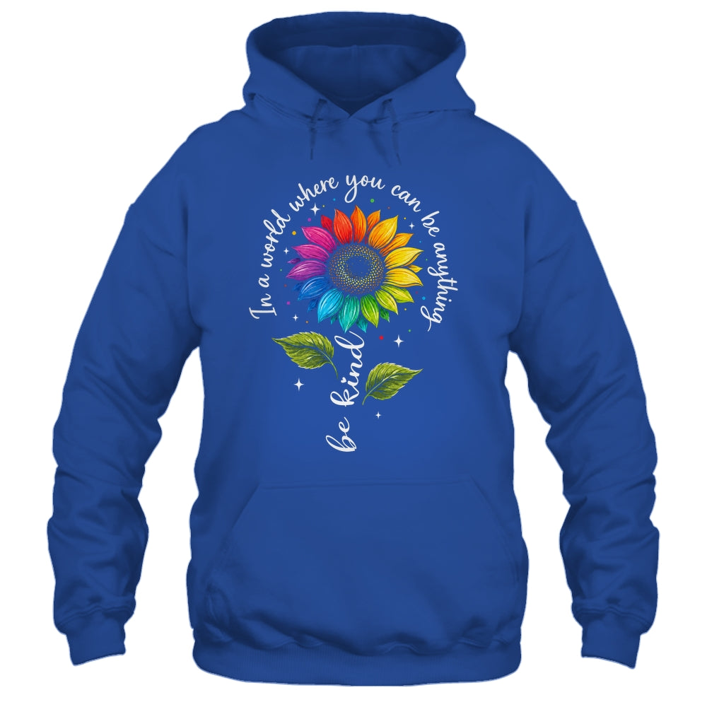 Gay Rainbow Sunflower Be Kind LGBT Pride Flower Women Men Shirt & Tank Top | siriusteestore
