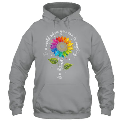 Gay Rainbow Sunflower Be Kind LGBT Pride Flower Women Men Shirt & Tank Top | siriusteestore