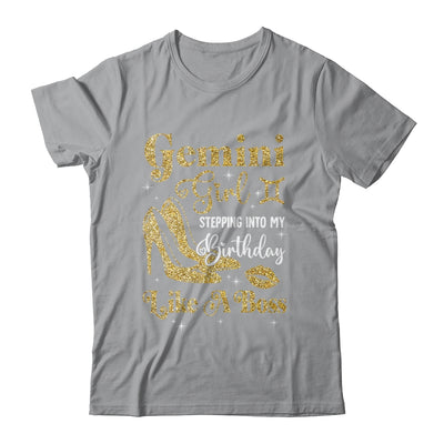 Gemini Girl Stepping Into My Birthday Like A Boss Heel Shirt & Tank Top | siriusteestore