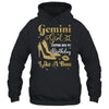 Gemini Girl Stepping Into My Birthday Like A Boss Heel Shirt & Tank Top | siriusteestore
