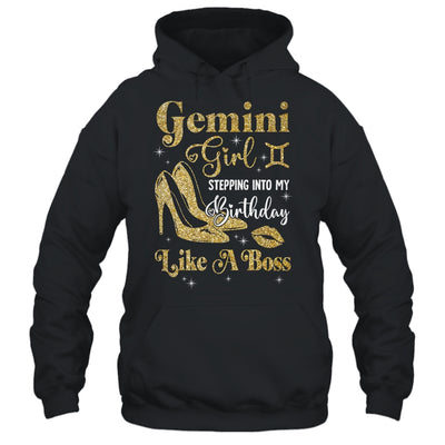 Gemini Girl Stepping Into My Birthday Like A Boss Heel Shirt & Tank Top | siriusteestore
