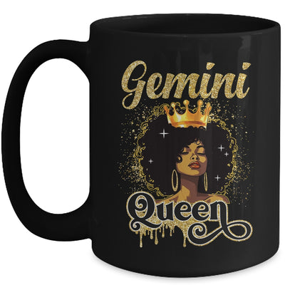 Gemini Queen Birthday Afro Girls Black Zodiac Birthday Mug | siriusteestore