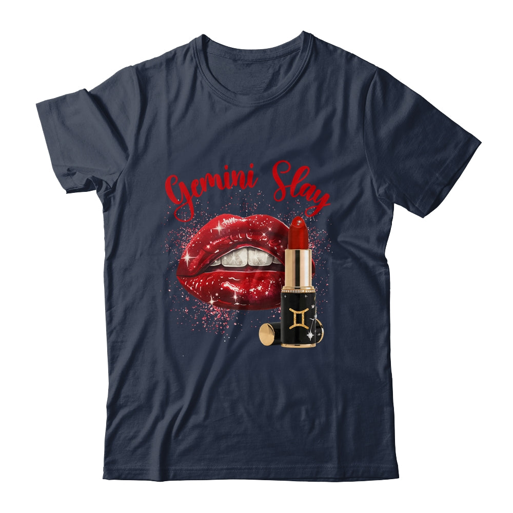 Gemini Slay Sexy Lips Zodiac May June Birthday Girls Shirt & Tank Top | siriusteestore
