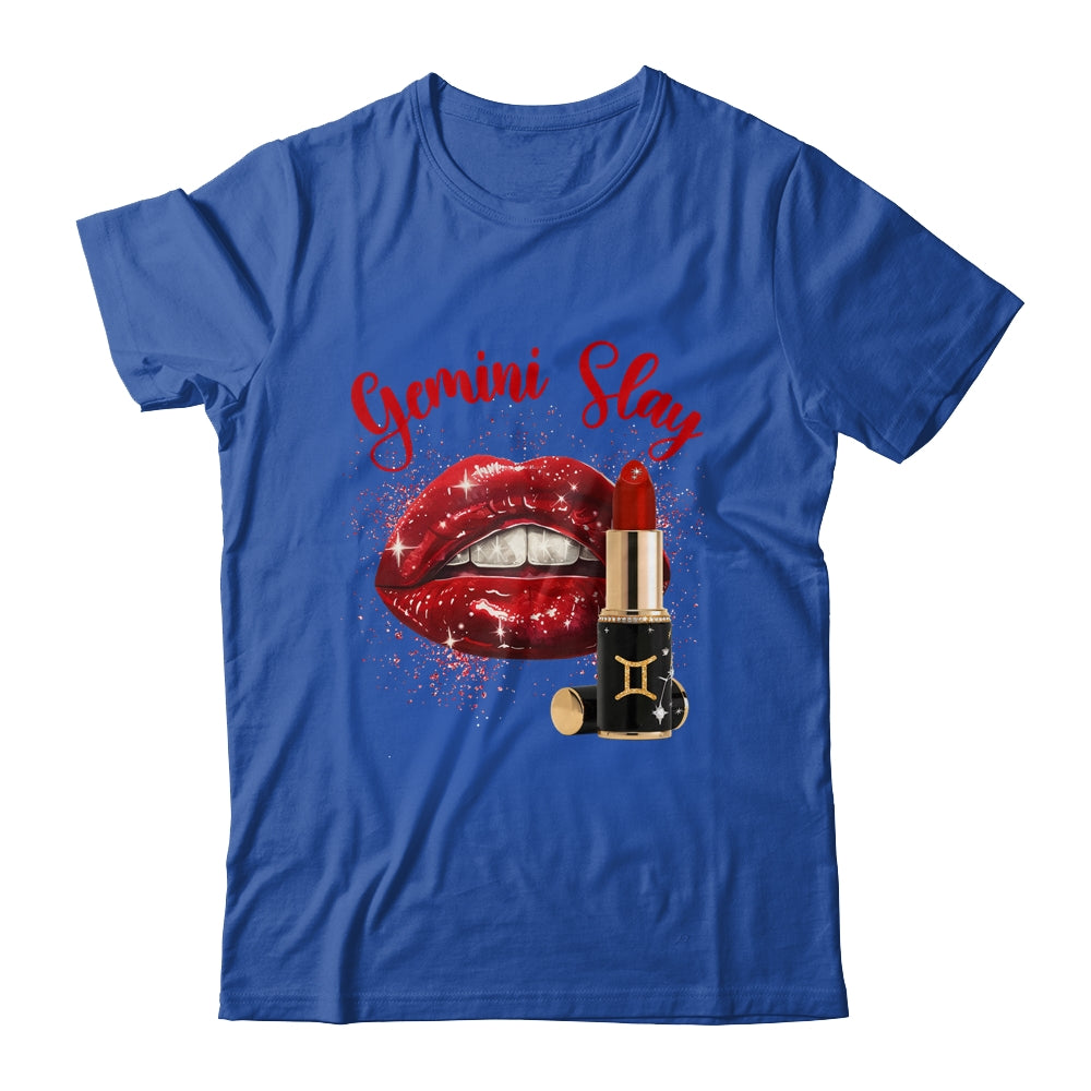 Gemini Slay Sexy Lips Zodiac May June Birthday Girls Shirt & Tank Top | siriusteestore